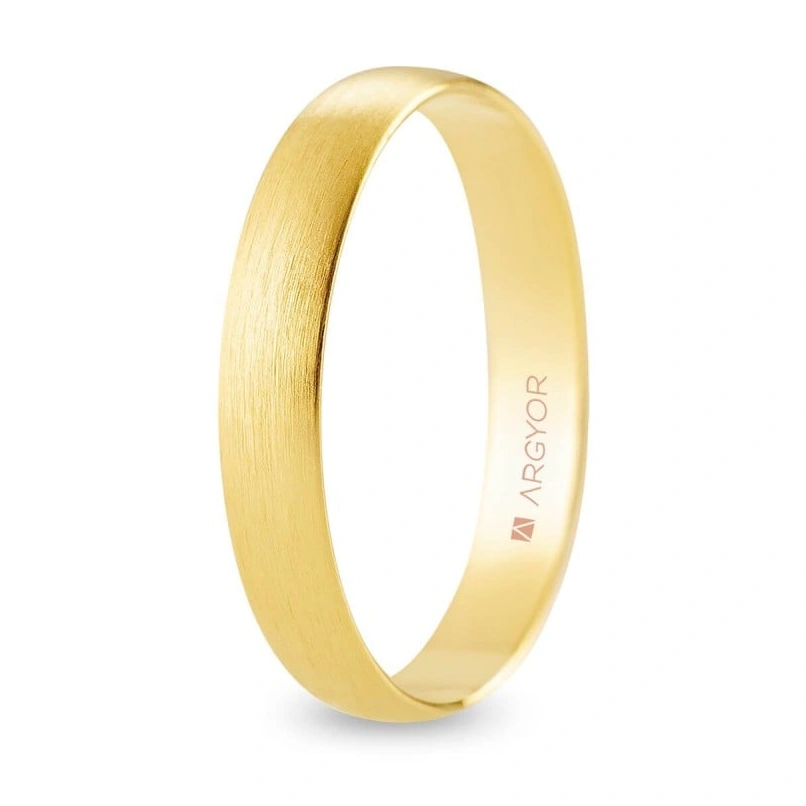 Alianza Boda Oro 9k Satinada Mate 3.00mm (Modelo Ligero)
