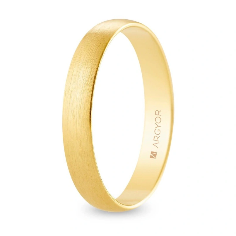 Alianza Boda Oro 9k Satinada Mate 3.50mm (Modelo Ligero)