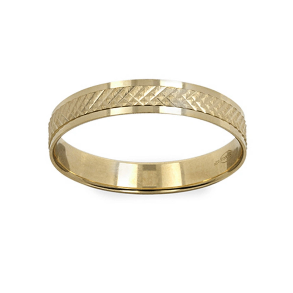 Alianza Boda Plana Oro Amarillo 18k 3.5mm