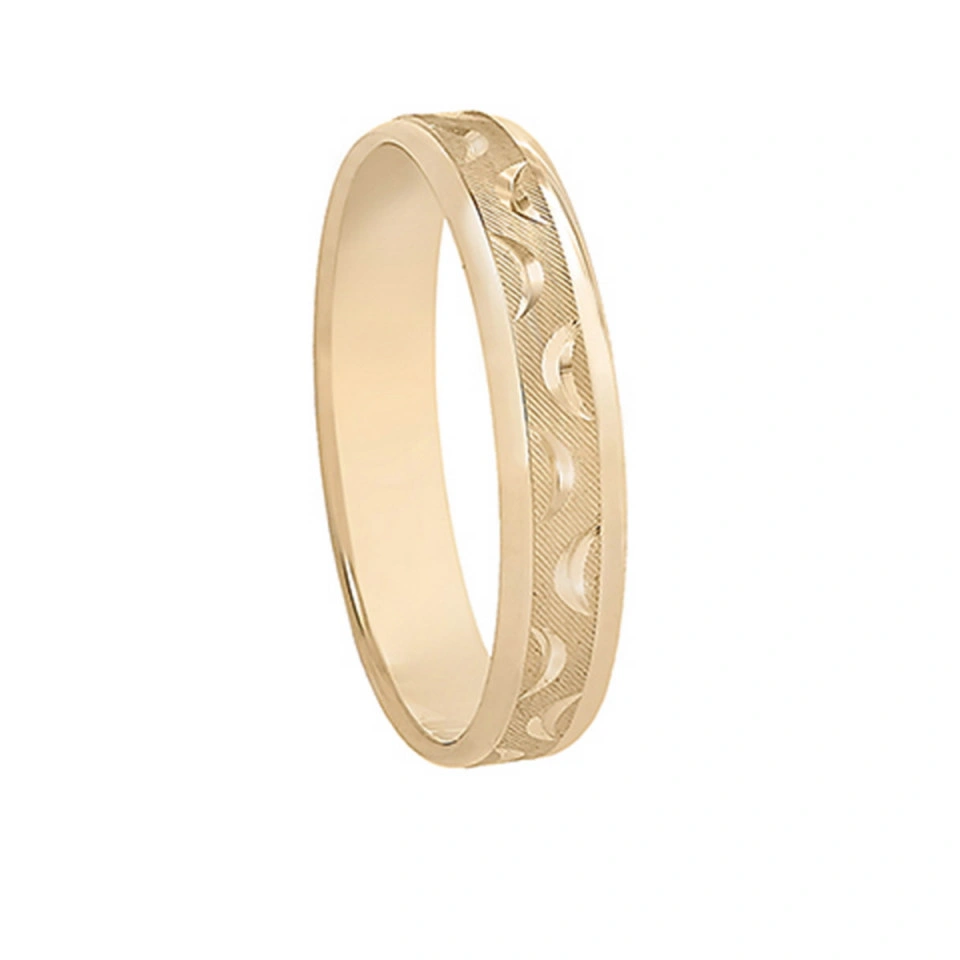 Alianza Boda Plana Oro Amarillo 18k 4mm
