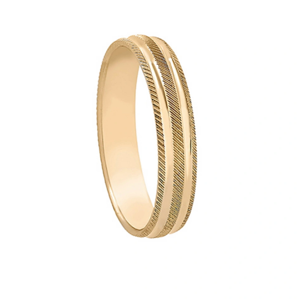 Alianza Boda Plana Oro Amarillo 18k 4mm
