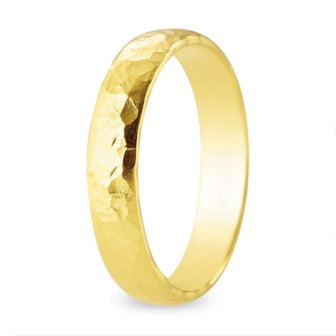 Alianza Oro 18k Martellato Fino (3.5mm)