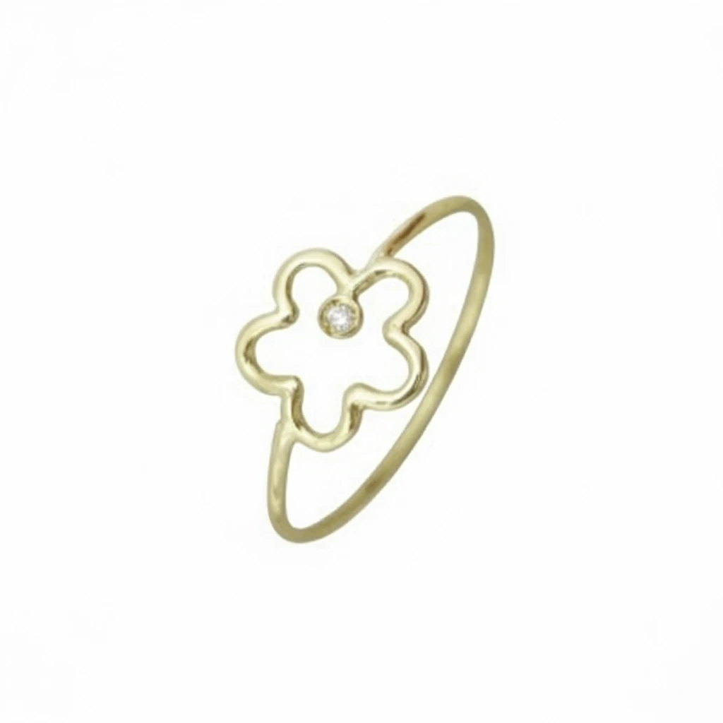 Sortija Flor Oro Amarillo 18k