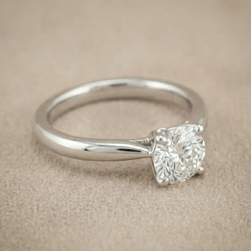Anillos de Compromiso en Oro Blanco 18k