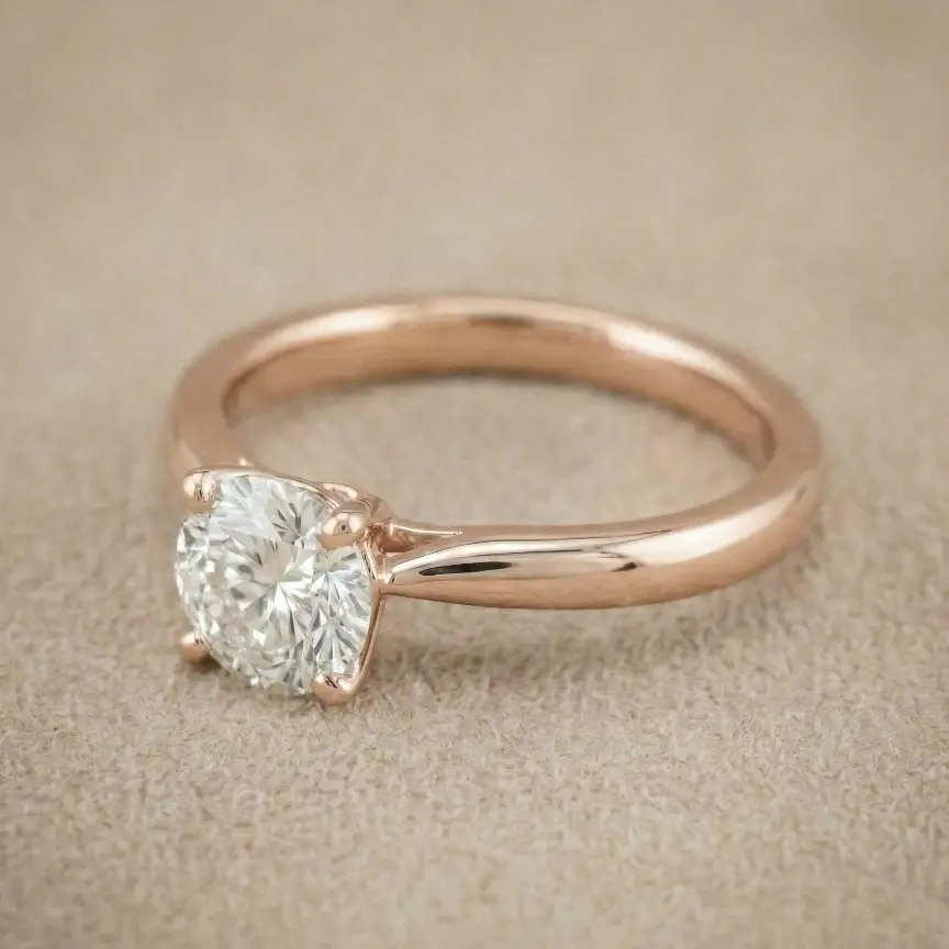 Anillos de Compromiso en Oro Rosa