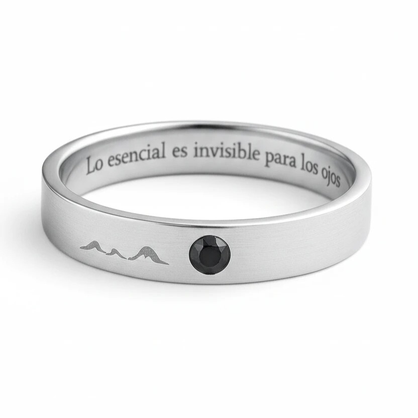 Anillo de plata para mujer regalo para fans del Principito