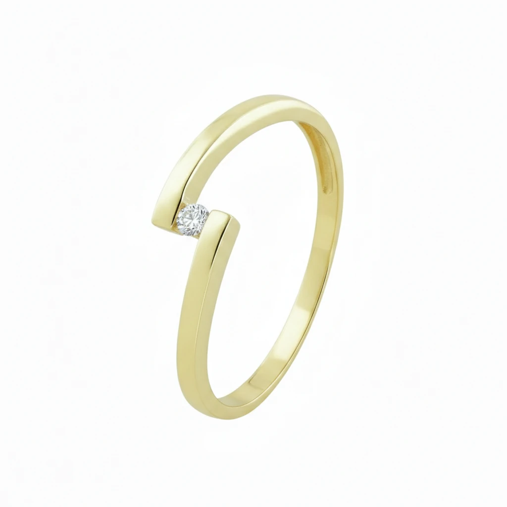 Solitario Brazo Cruzado Oro Amarillo