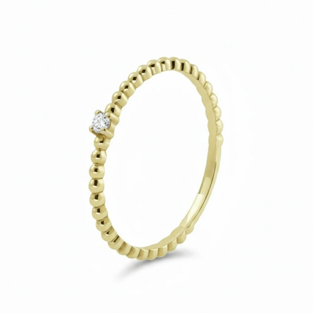 Sortija Oro Amarillo 18k Diamante 0.03 cts