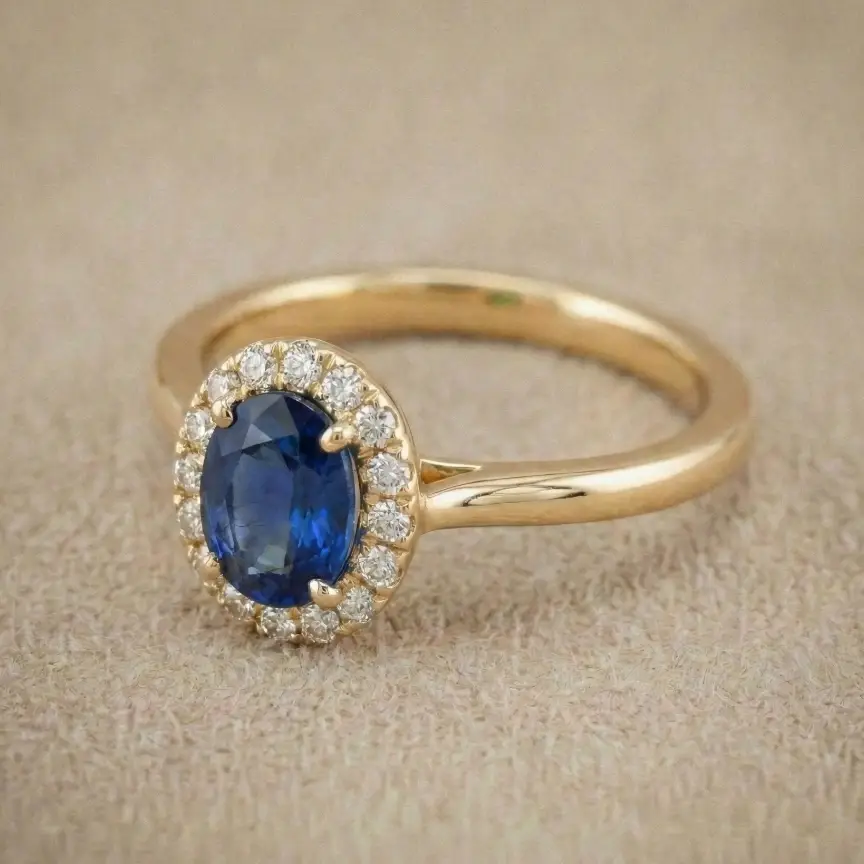 Anillos de Compromiso con Zafiro